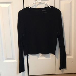 Arizona jean co long sleeve cropped black tee